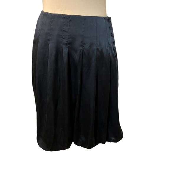 Ectetera Women’s Poof Bubble Hem Skirt Silk Blend Size 4 Black - Picture 3 of 10